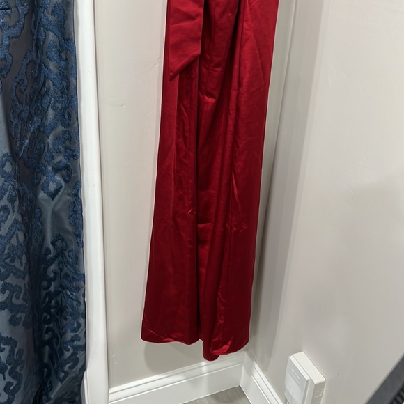 LPA Raveena Halter Scarf Maxi Dress in Cherry Red - Picture 10 of 13